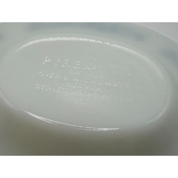 Old Town Blue Onion Pyrex Gravy Boat  77-B With Underplate 77-U Original Vintage - Picture 4 of 5